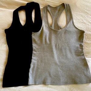 Black and Grey Lululemon Workout Tanks
